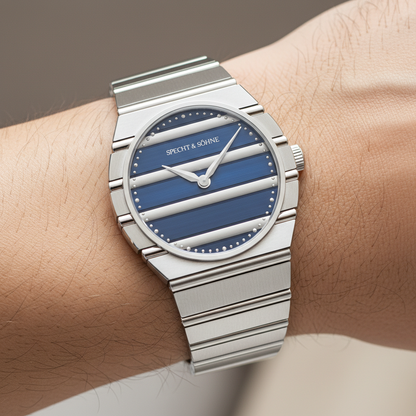 Specht & Söhne POL - Men' - on wrist, blue dial