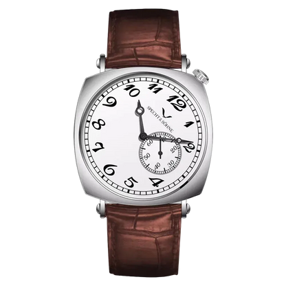 Specht & Söhne SP-1921 - - white dial, brown strap