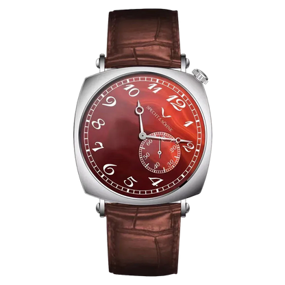 Specht & Söhne SP-1921 - - red dial, brown strap