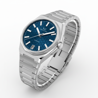 Specht & Söhne SP-Defy - M - angled view, steel bracelet