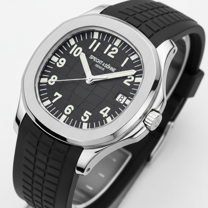 Specht & Söhne SP0008 - A - black dial, angled view
