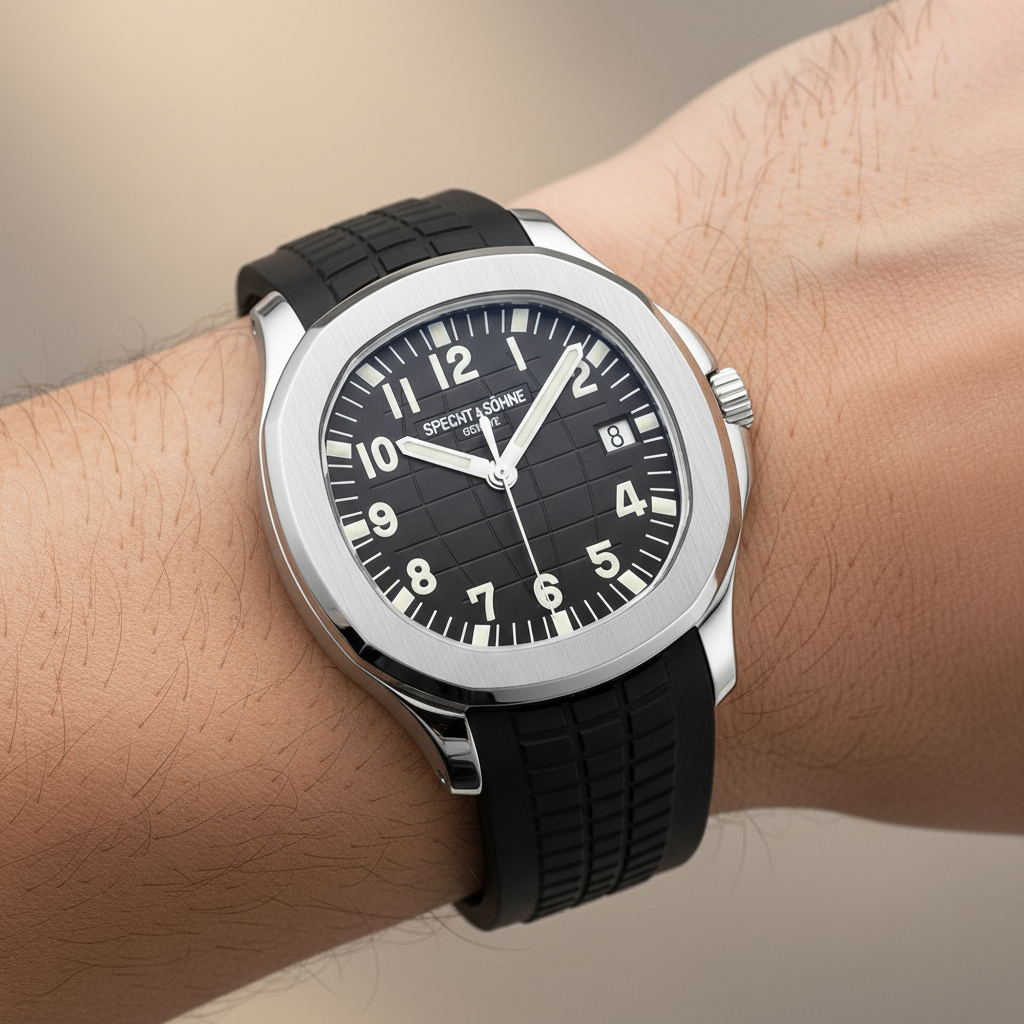 Specht & Söhne SP0008 - A - black dial, on wrist