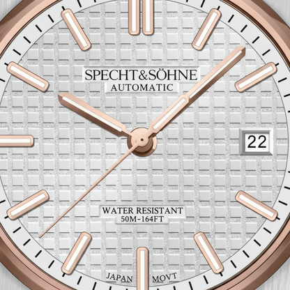 Specht & Söhne SP0014 - A - white dial, close-up