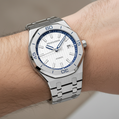 Specht & Söhne SP0018 - M - watch on wrist, white dial