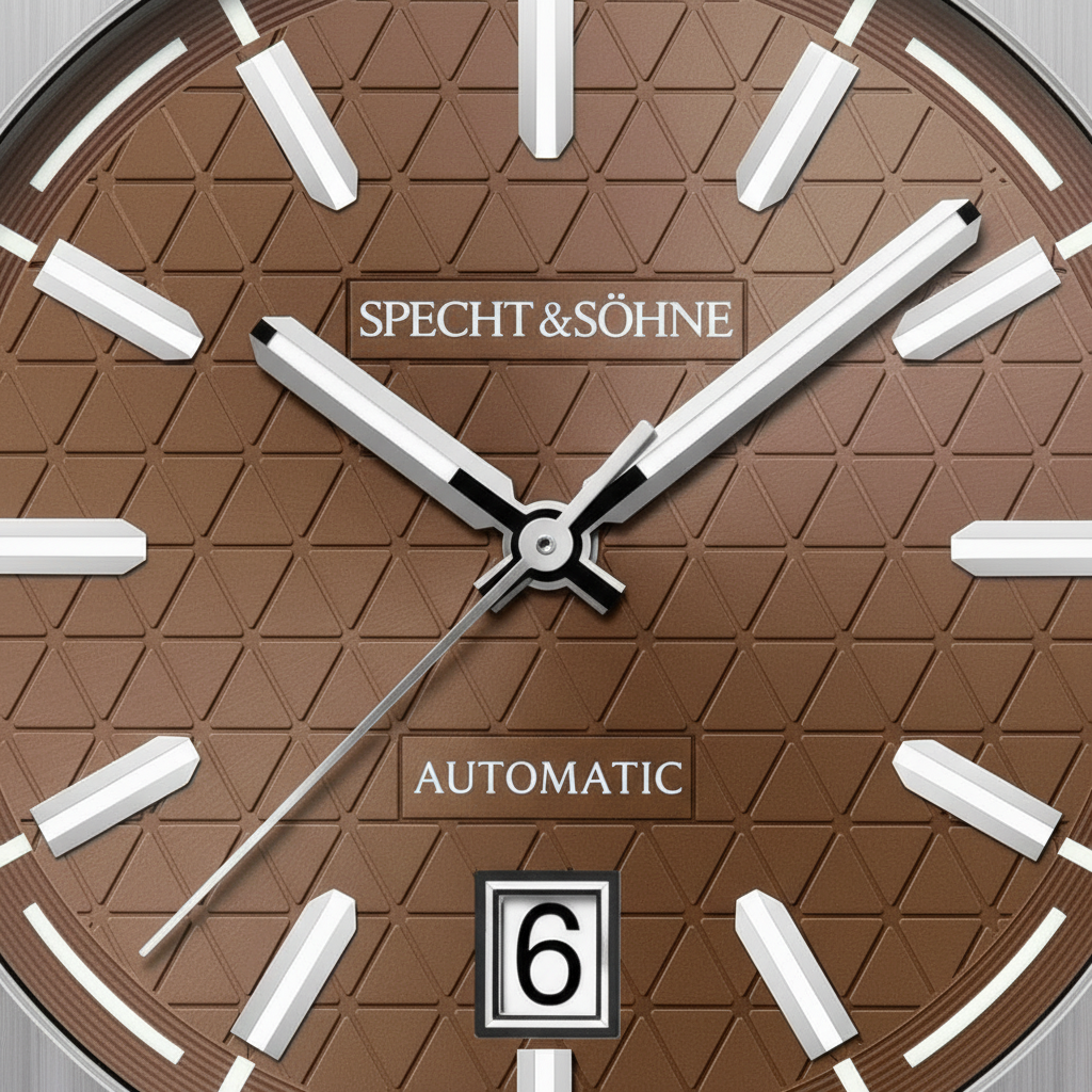 Specht & Söhne SP0022 - M - dial close-up brown date