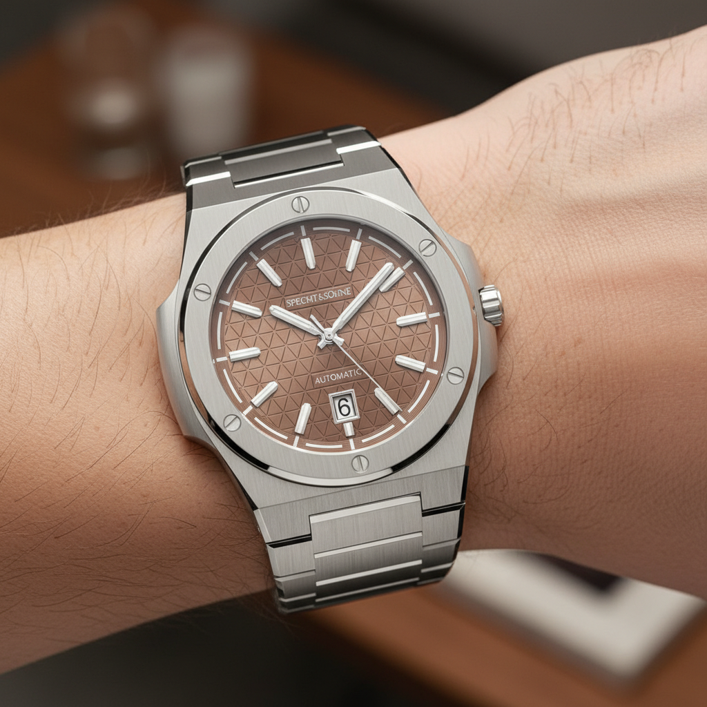 Specht & Söhne SP0022 - M - watch on wrist brown dial