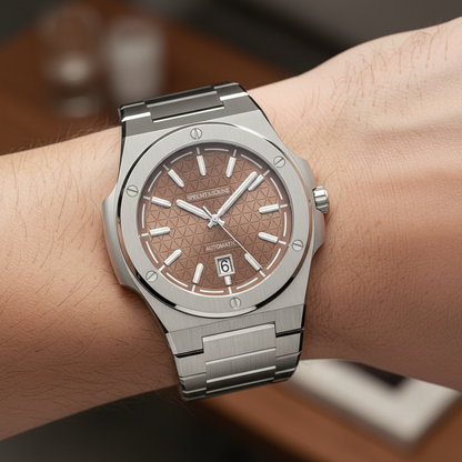 Specht & Söhne SP0022 - M - watch on wrist brown dial