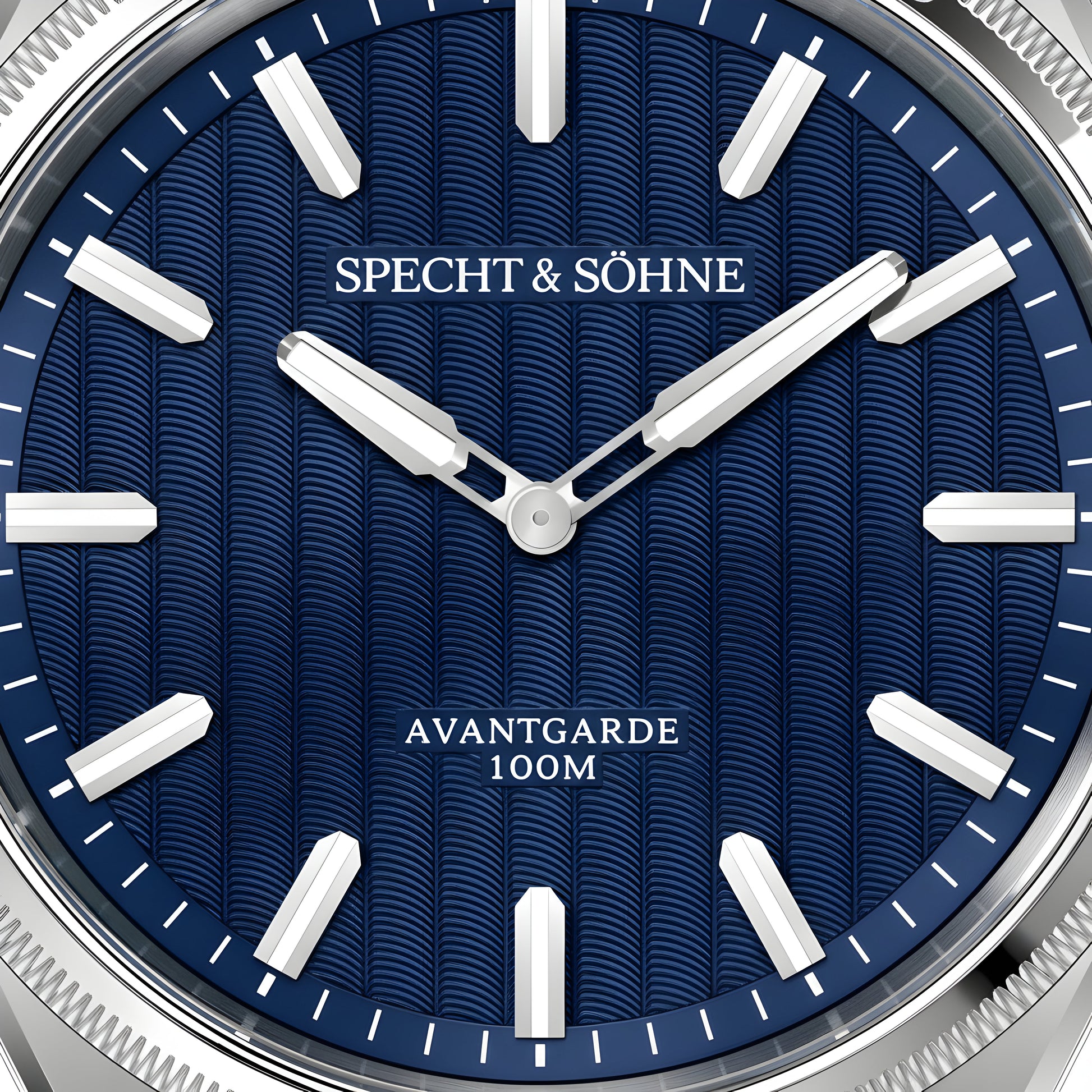 Specht & Söhne SP0027 - M - blue dial, macro, textured