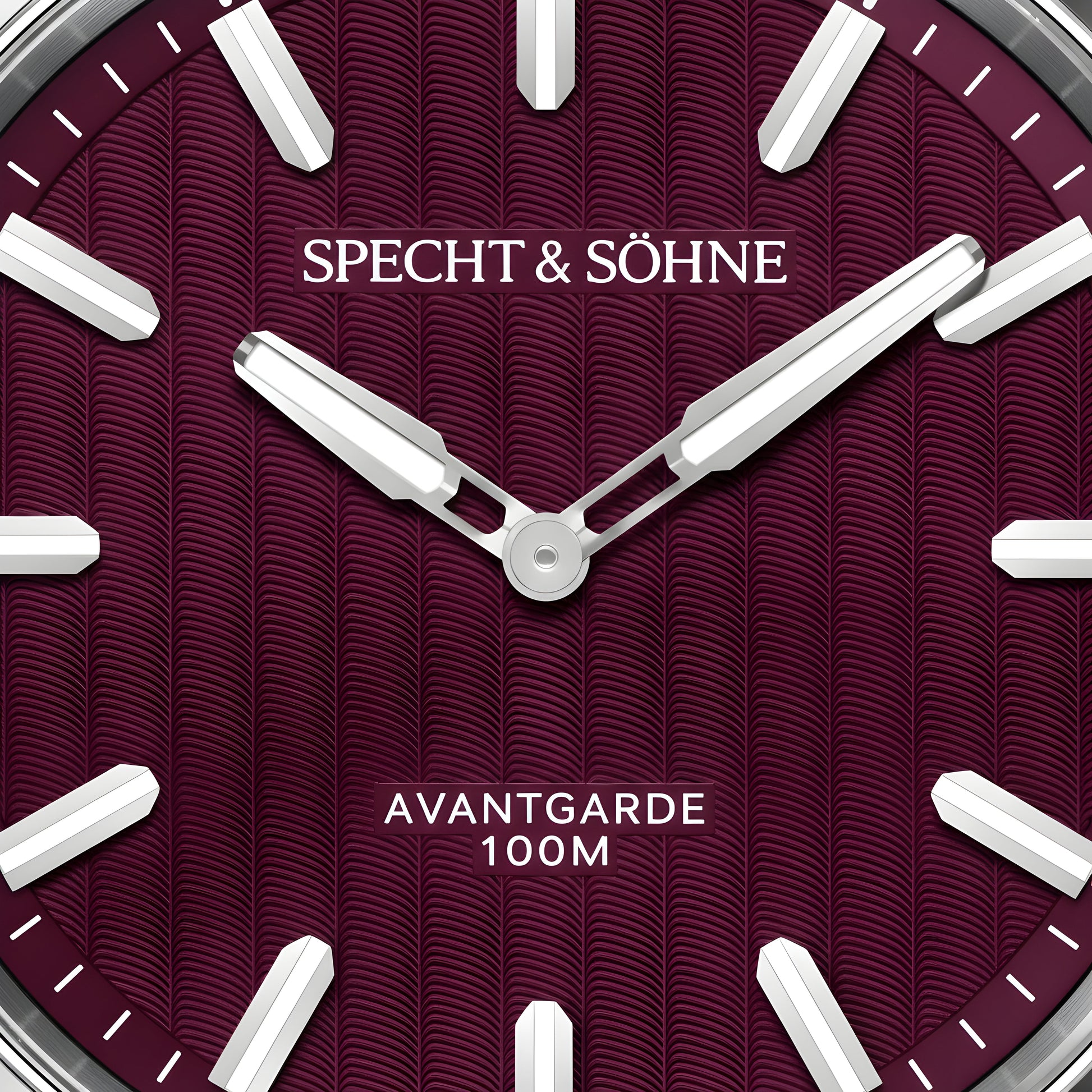 Specht & Söhne SP0027 - M - plum dial, close-up texture