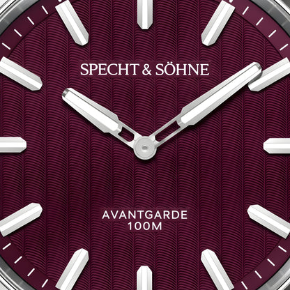 Specht & Söhne SP0027 - M - plum dial, close-up texture