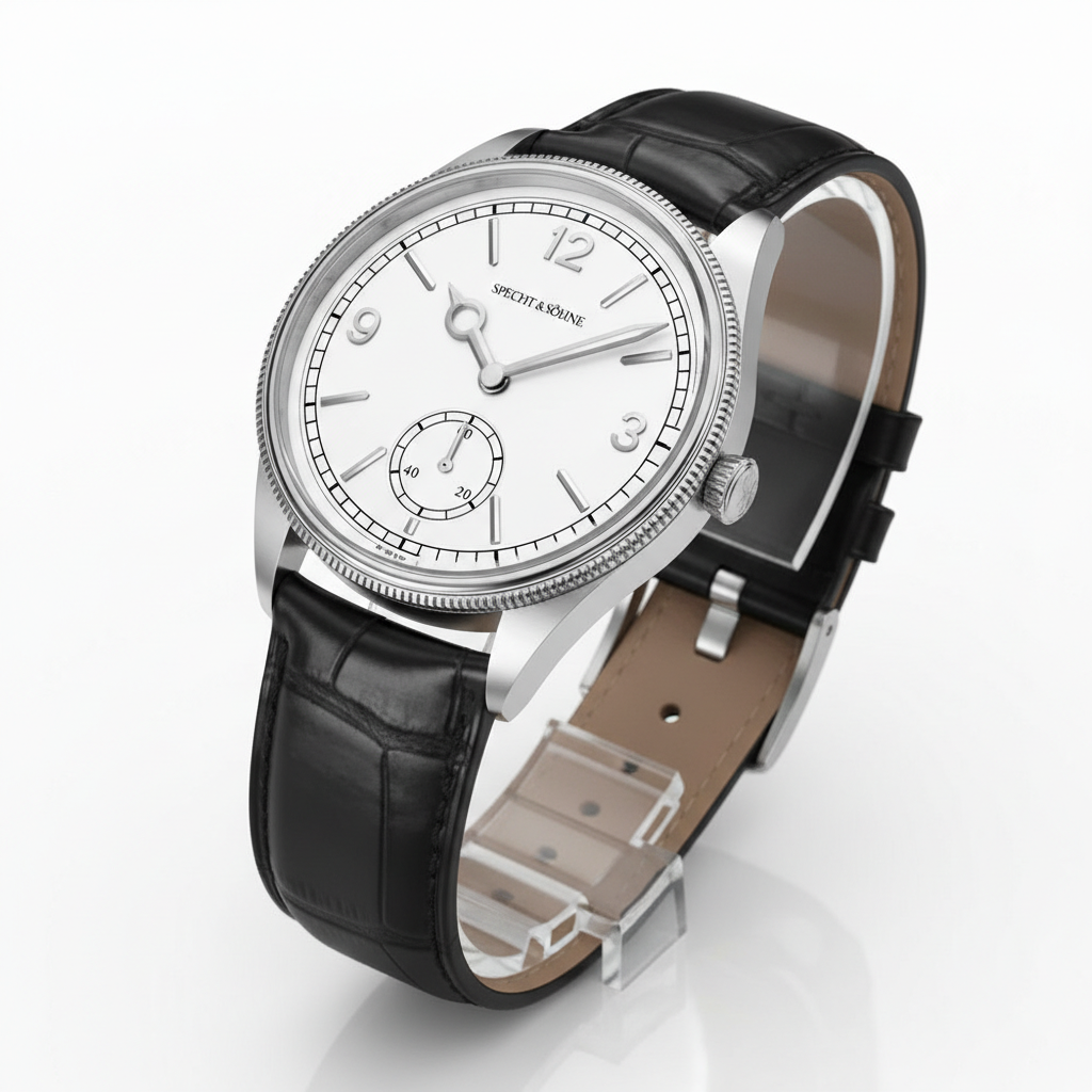 Specht & Söhne SP-1908 - - angled view, white dial