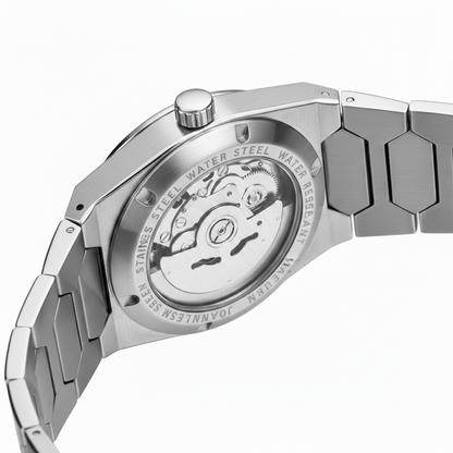 Specht & Söhne SP222 - Q - silver watch, movement detail
