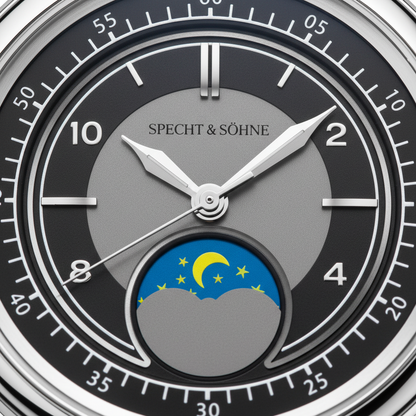 Specht & Söhne SP-UFO - M - moon phase close-up