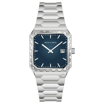 Specht & Söhne Square-222 - Men’ - Blue dial front - view