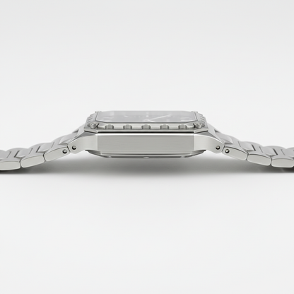 Specht & Söhne Square-222 - Men’ - silver watch profile