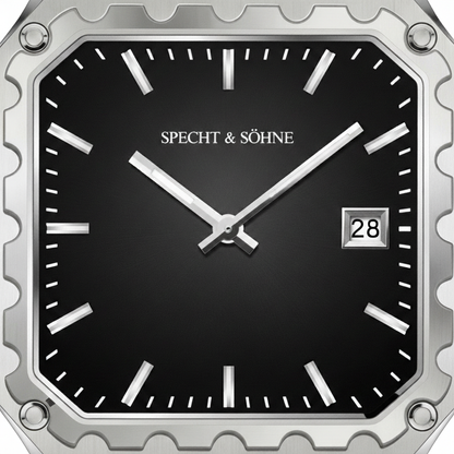 Specht & Söhne Square-222 - Men’ - watch dial close-up