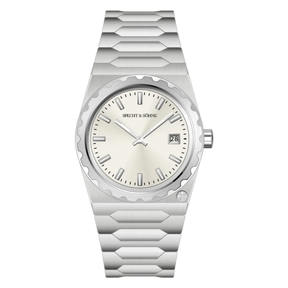 Specht & Söhne VC222 - Front view, silver dial