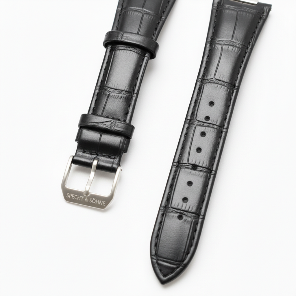 Specht&Sohne SP0010 - Mec - Black leather strap, pin buckle