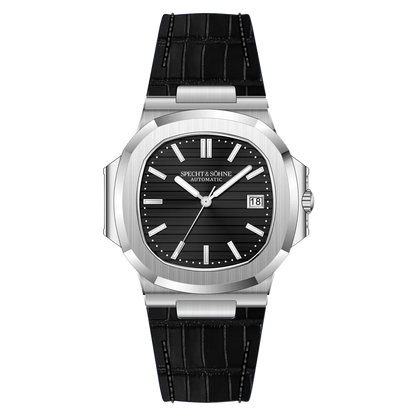 Specht&Sohne SP0010 - Mec - Front view, black dial, black strap