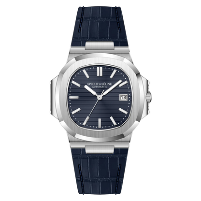 Specht&Sohne SP0010 - Mec - Front view, blue dial, blue strap
