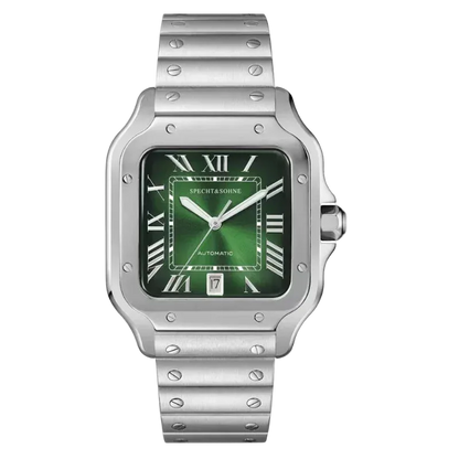Specht & Sohne SP0011 - green dial with Roman numerals and silver hands