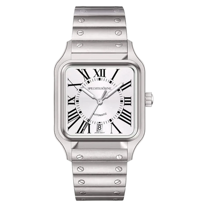 Specht & Sohne SP0021 - M - Frontal view, silver watch