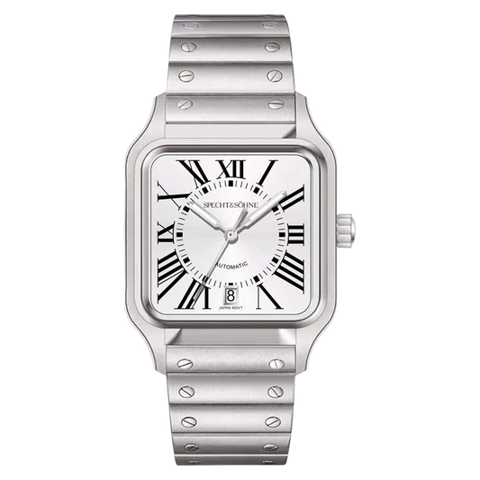 Specht & Sohne SP0021 - M - Frontal view, silver watch