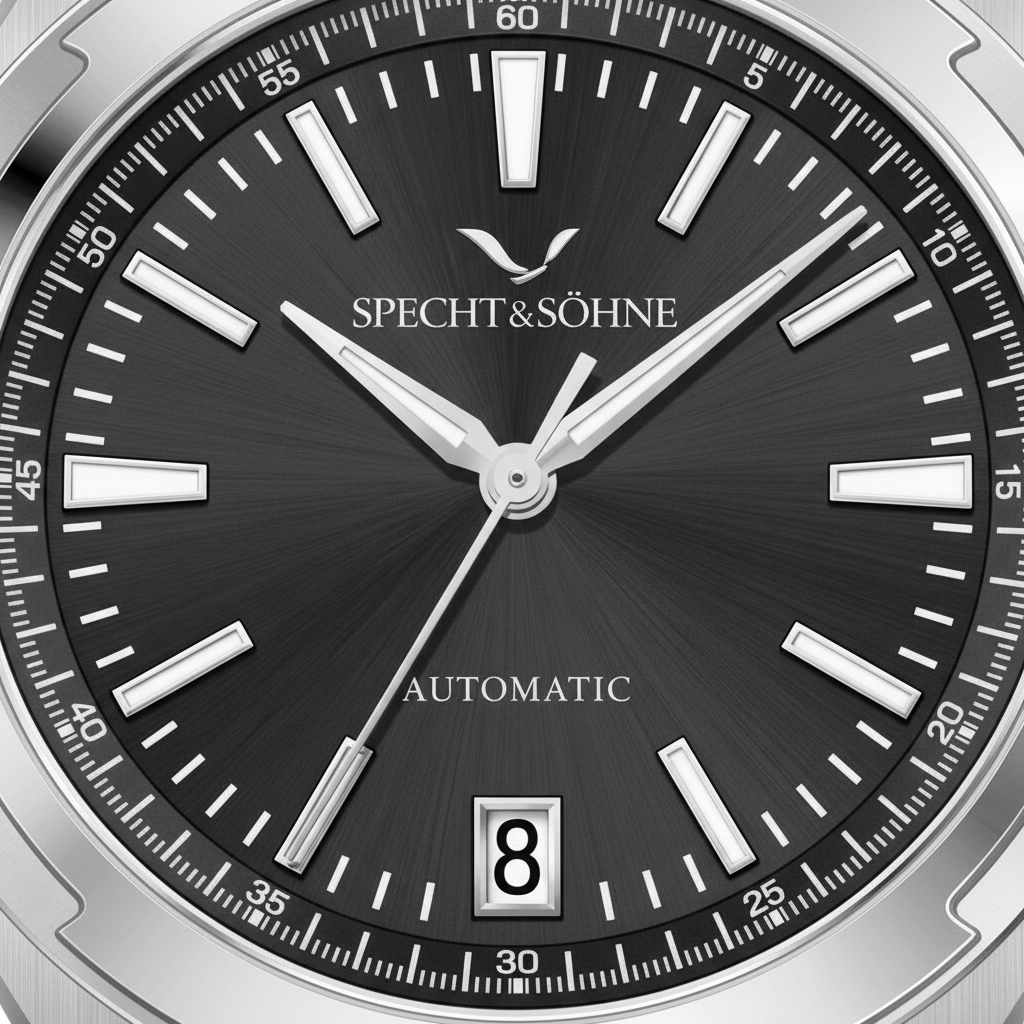 Specht & Sohne SP0024 - M - Dial close-up, dark grey