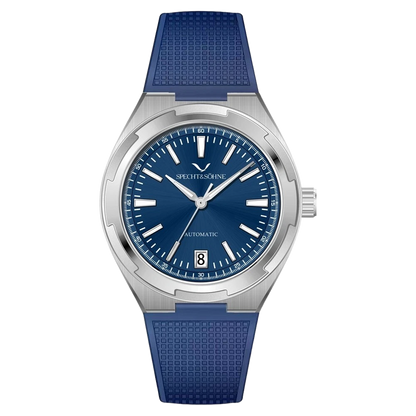 Specht & Sohne SP0024 - M - blue rubber strap, textured