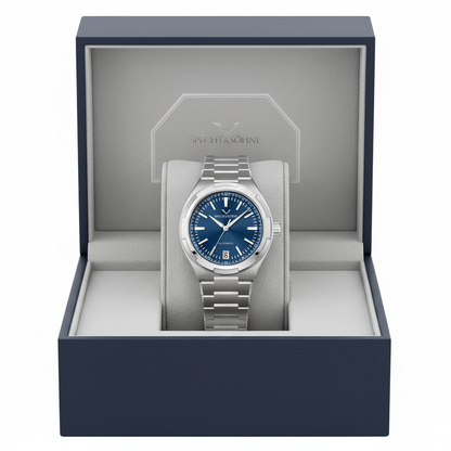 Specht & Sohne SP0024 - M - full watch, blue dial, packaging