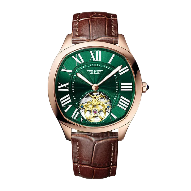 Pindu P6516 - Flying Tour - green dial, elegant front