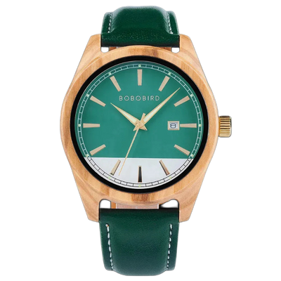 BOBO BIRD - Quartz Watch with Wooden Case & Leather Strap breitvacher