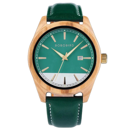 BOBO BIRD - Quartz Watch with Wooden Case & Leather Strap breitvacher