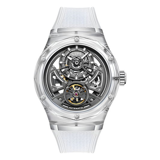 BONEST GATTI BG5807 - Transparent Automatic Skeleton Watch breitvacher