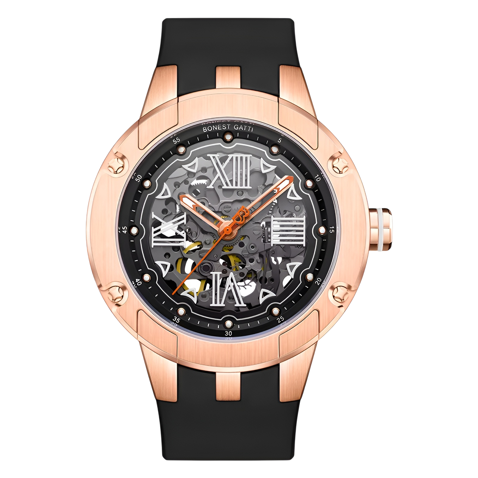 BONEST GATTI BG7701 Men's Automatic Skeleton  Watch - Black edition