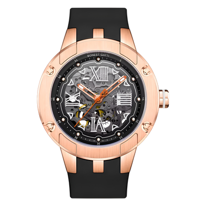 BONEST GATTI BG7701 Men's Automatic Skeleton  Watch - Black edition