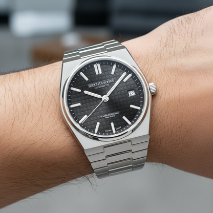 Specht & Söhne SP0014 - M - on wrist, black dial
