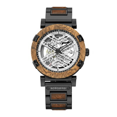 BOBO BIRD GT104/T106 - Au - light wood skeleton dial