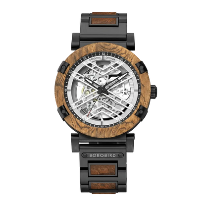 BOBO BIRD GT104/T106 - Au - light wood skeleton dial
