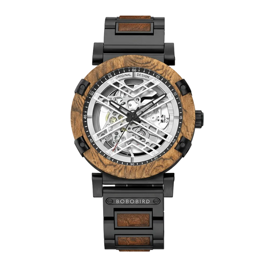 BOBO BIRD GT104/T106 - Au - light wood skeleton dial