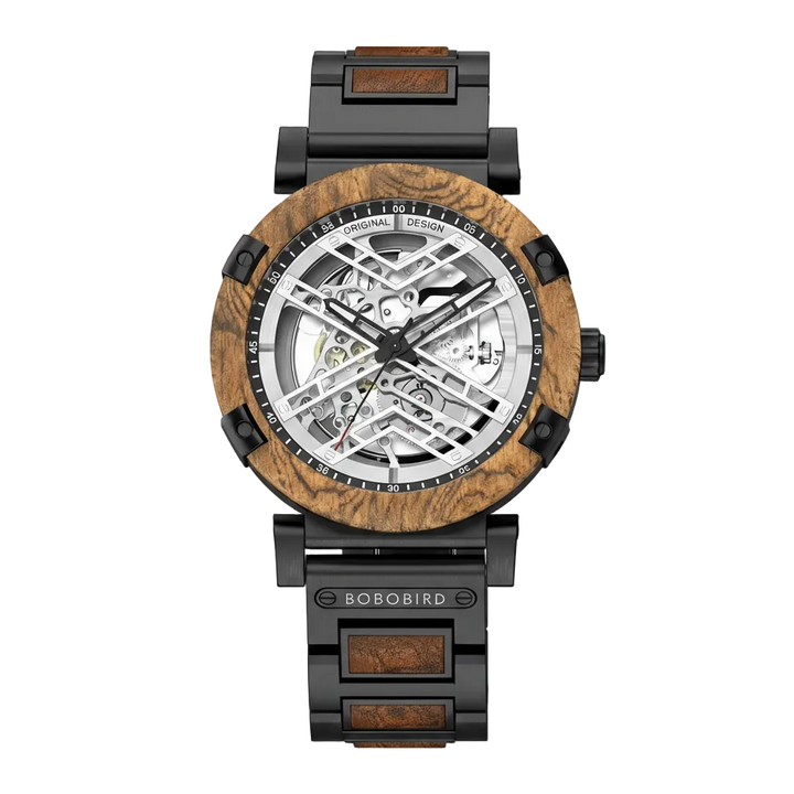 BOBO BIRD GT104/T106 - Au - light wood skeleton dial