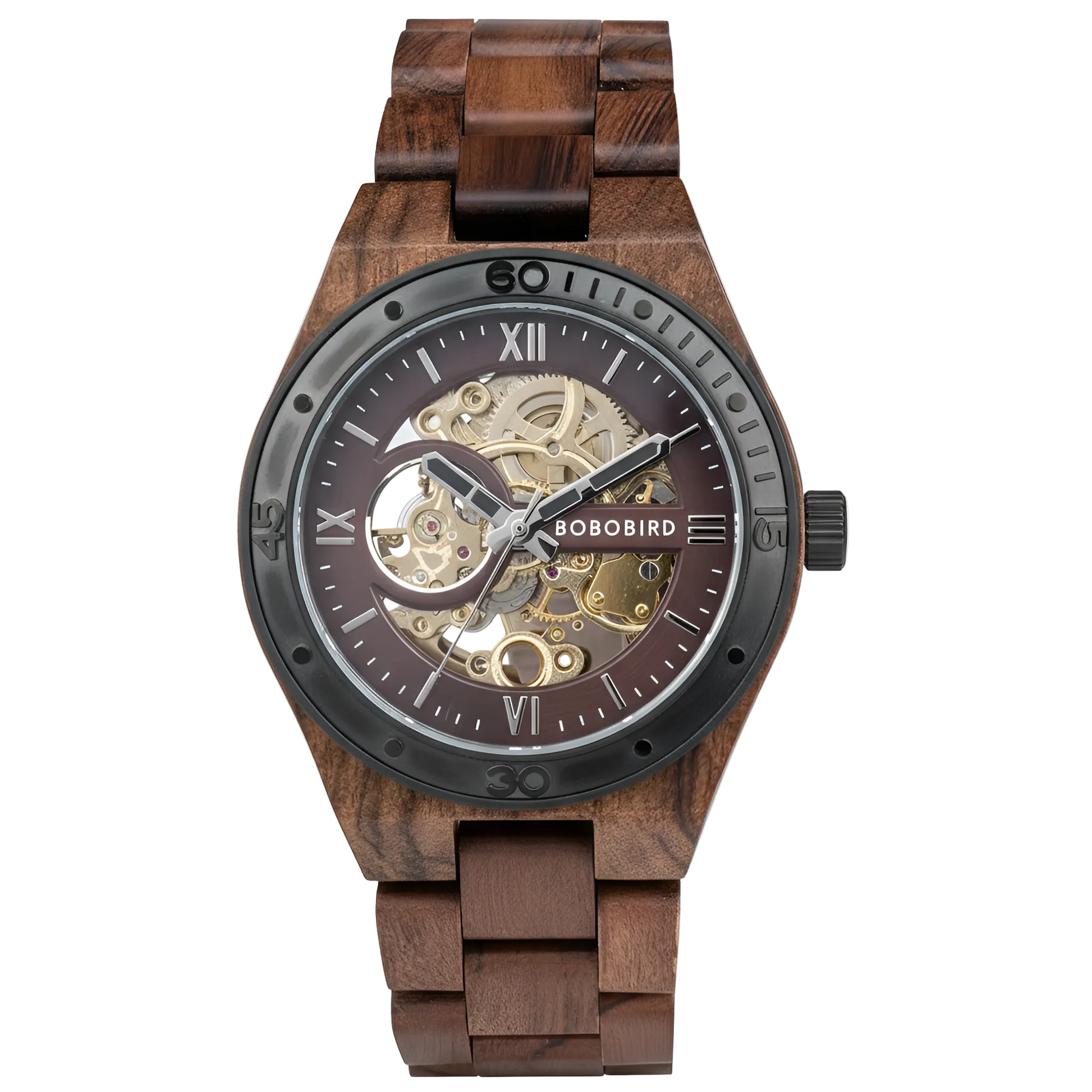 BOBO BIRD GQ029-5 - Mecha - dark wood, brown dial