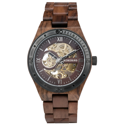 BOBO BIRD GQ029-5 - Mecha - dark wood, brown dial