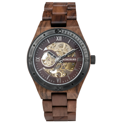 BOBO BIRD GQ029-5 - Mecha - dark wood, brown dial