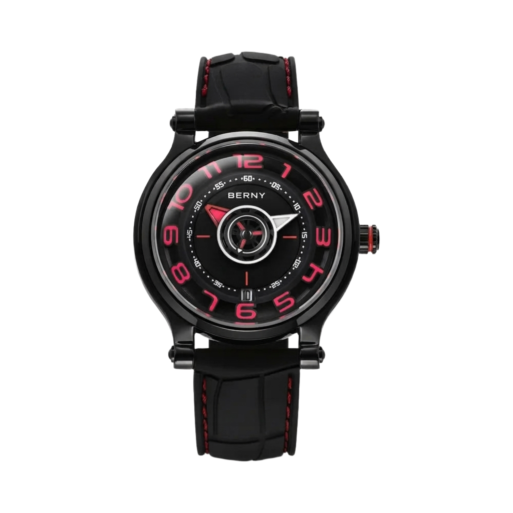 BERNY AM053VM - black red front view packshot