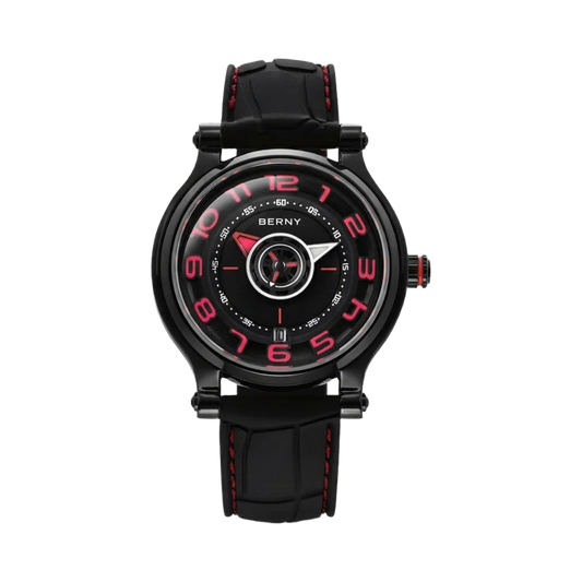 BERNY AM053VM - black red front view packshot