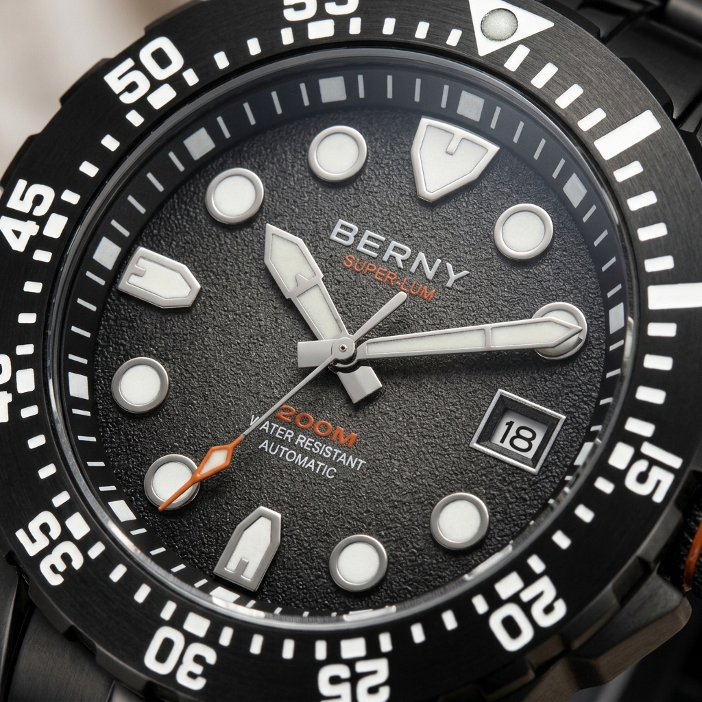 BERNY AM151M - dial macro detail