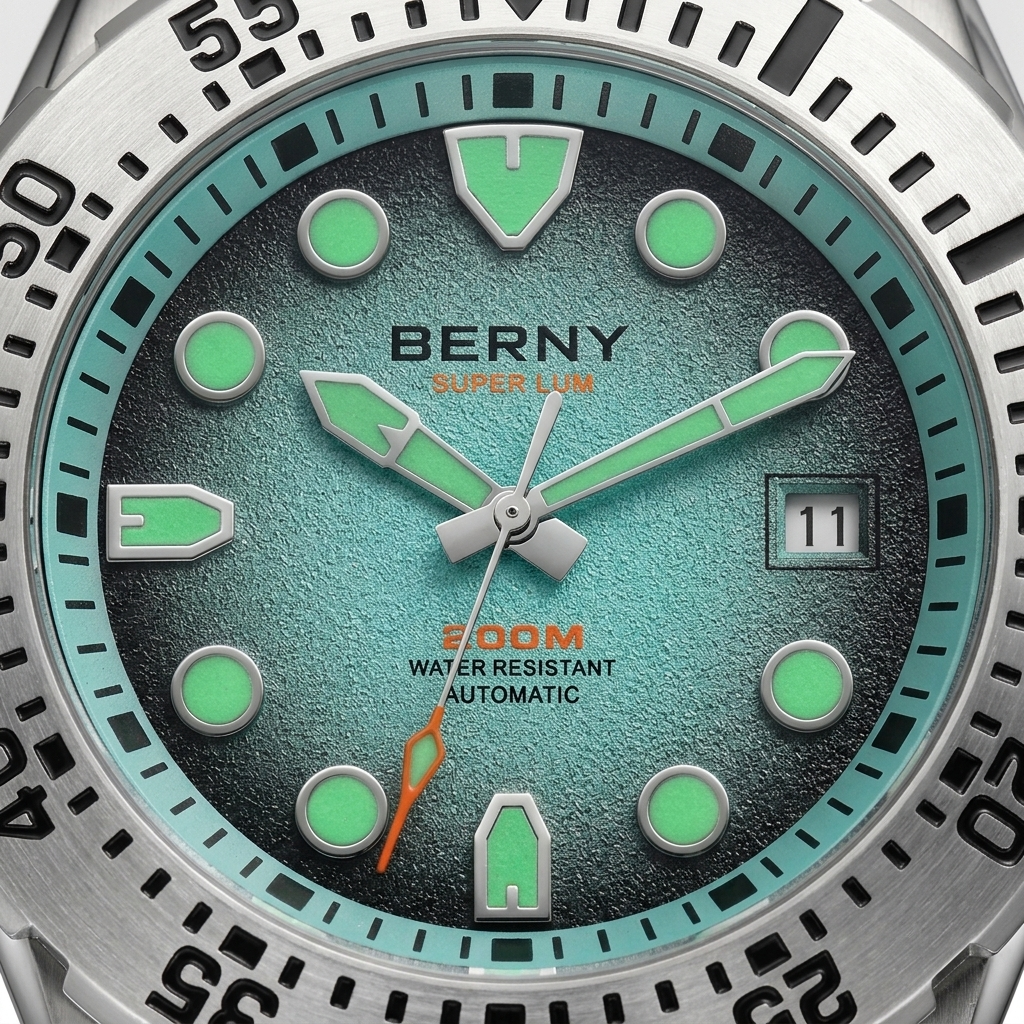BERNY AM151M - dial macro detail