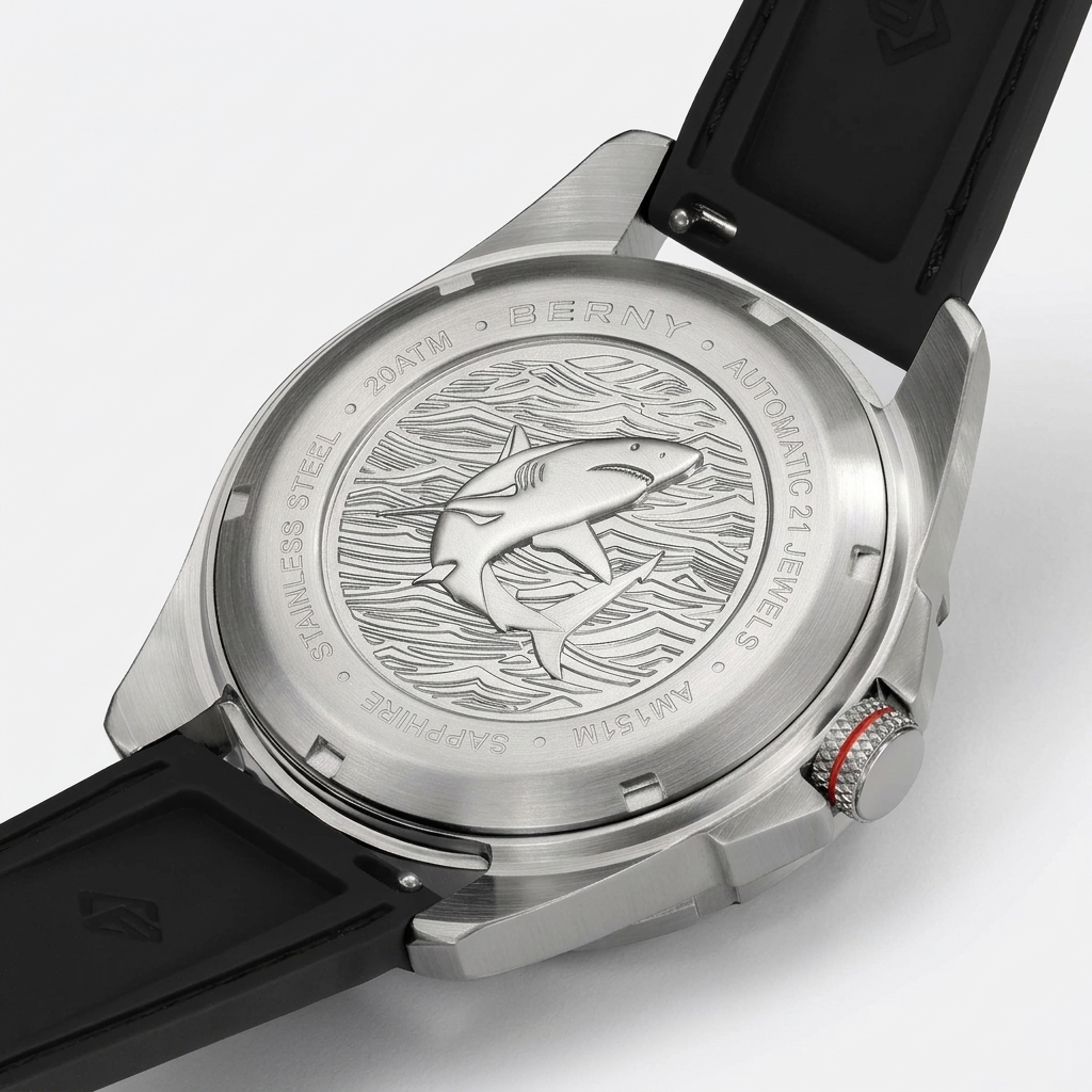 BERNY AM151M - caseback detail