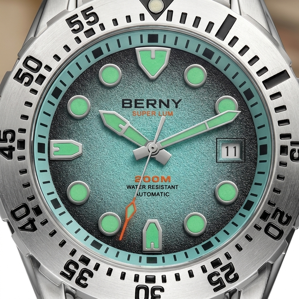 BERNY AM151M - dial macro detail